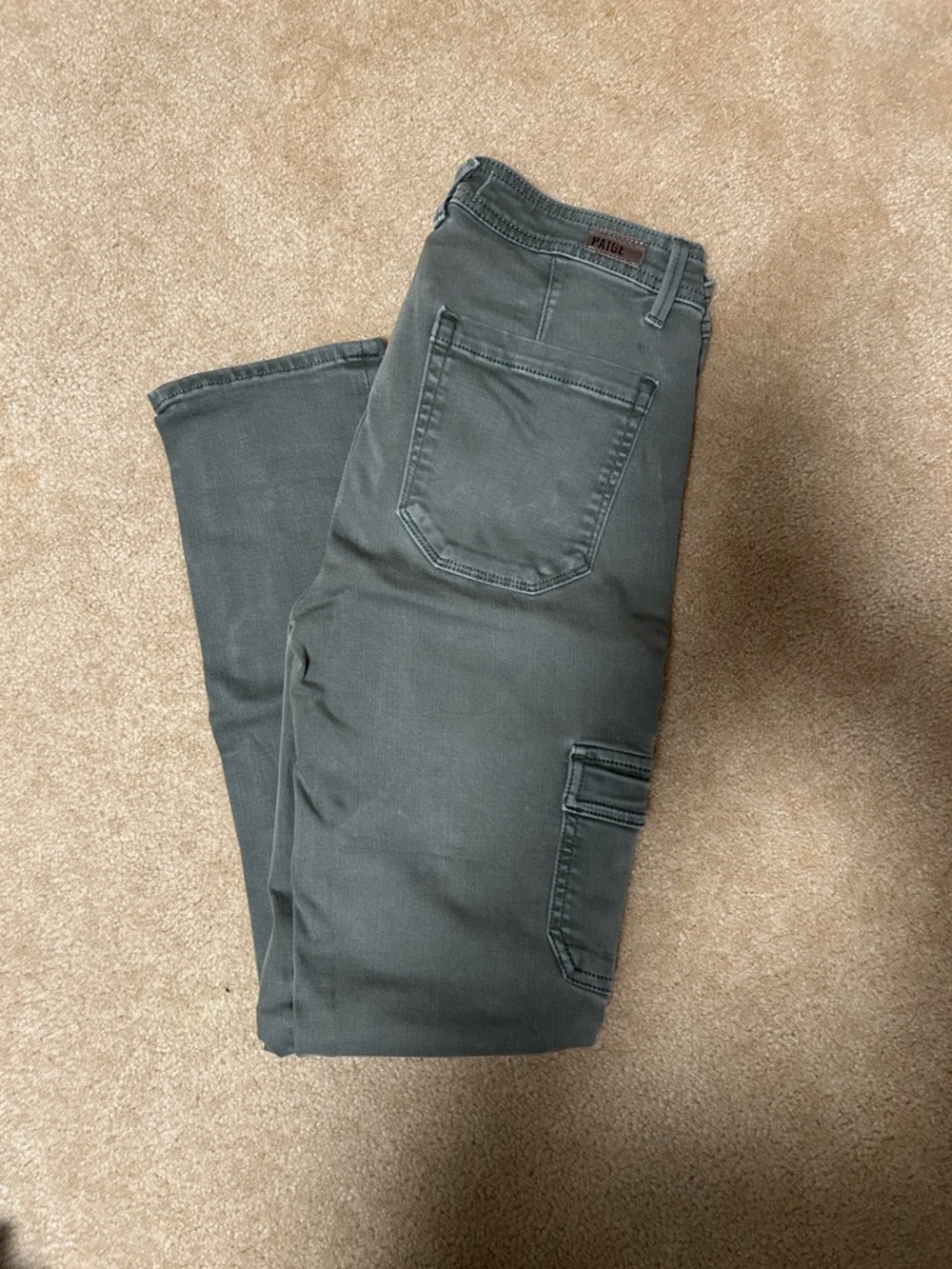Paige Olive Green Cargo Pants